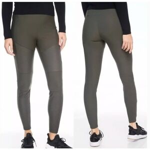 Athleta Madison Moto‎ Tight Legging High Rise Women's 12 Arbor Olive Athleisure